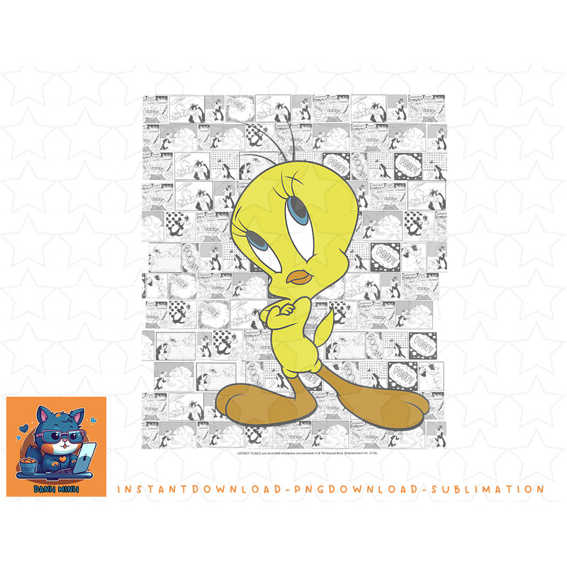Looney Tunes Tweety Bird Comic Portrait png, sublimation, digital download.jpg