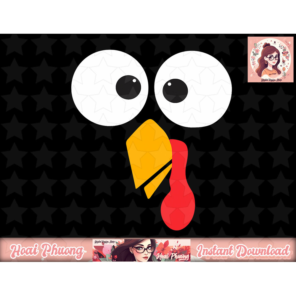 Thanksgiving Turkey Face Matching Family Costume Cute Kids png, instant download.jpg