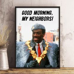 coming to america poster, movie poster, film poster, wall art, wall decor, prints, home decor, culture clash chronicles