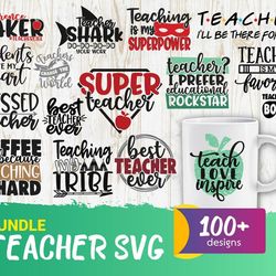 100 teacher bundle svg, trending svg, teacher bundle svg