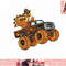 Thanksgiving Turkey Riding Monster Truck Boys Kids png, instant download.jpg