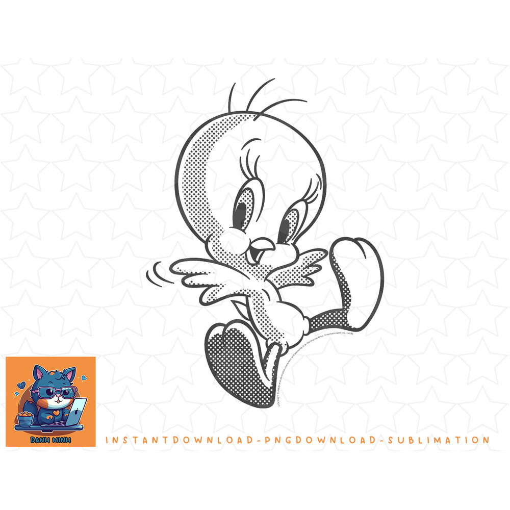 Looney Tunes Tweety Bird Comic Style Portrait png, sublimation, digital download.jpg