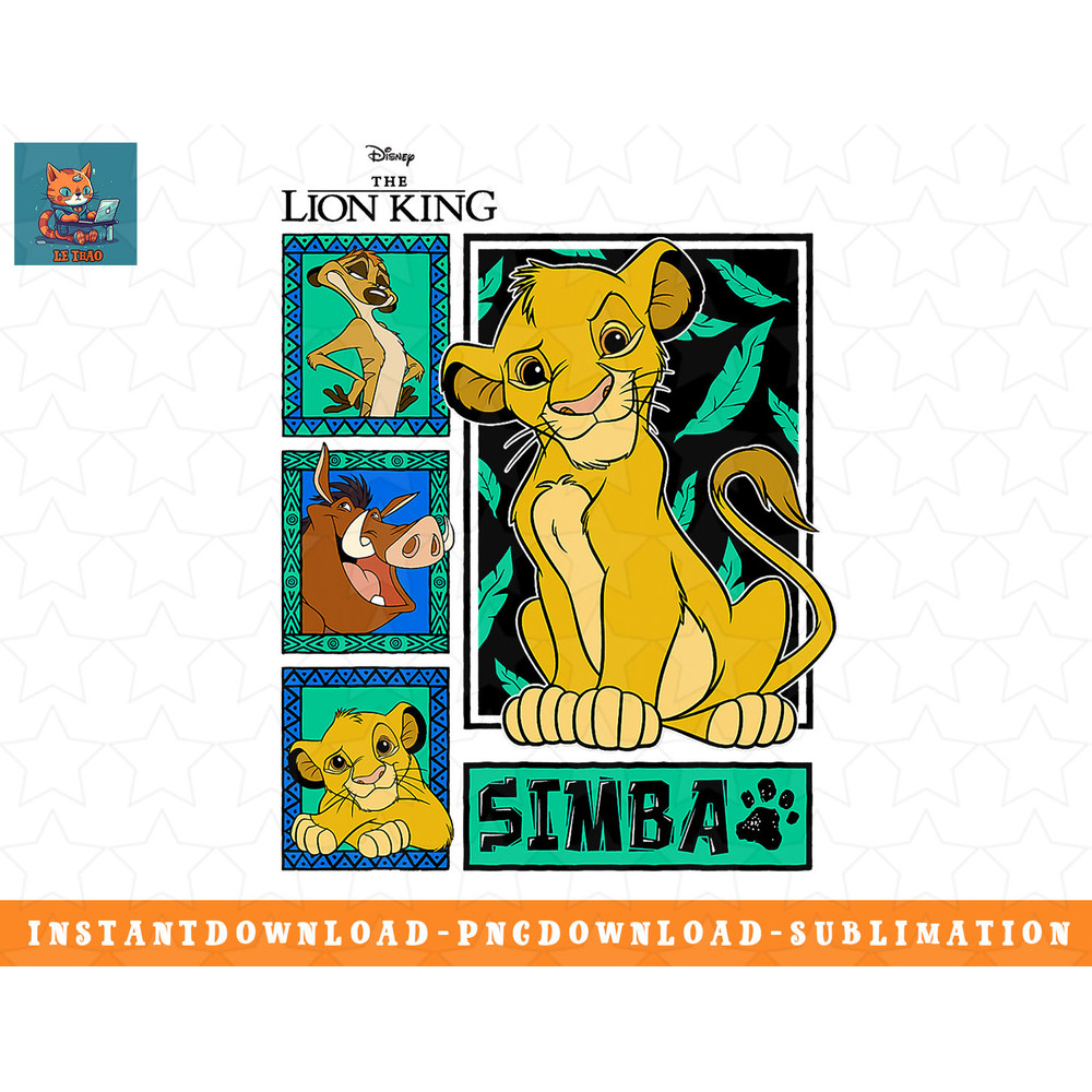 Disney The Lion King Simba Jungle Panels png, sublimation, digital download.jpg