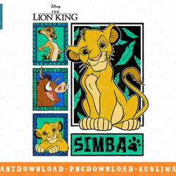 disney the lion king simba jungle panels png, sublimation, digital download