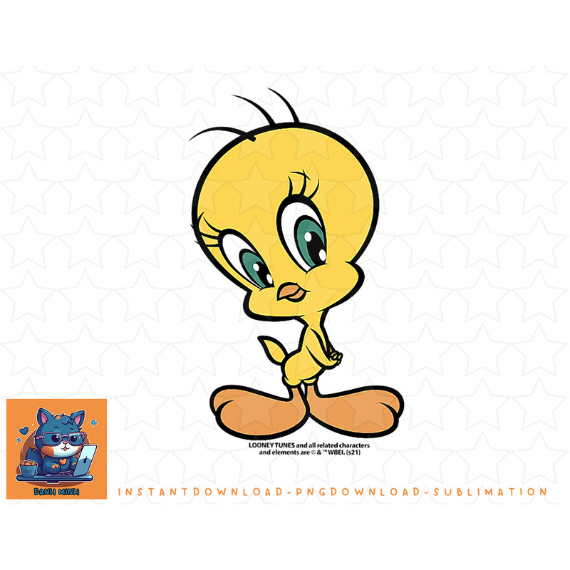 Looney Tunes Tweety Bird Cute Portrait Folded Hands png, sublimation, digital download.jpg