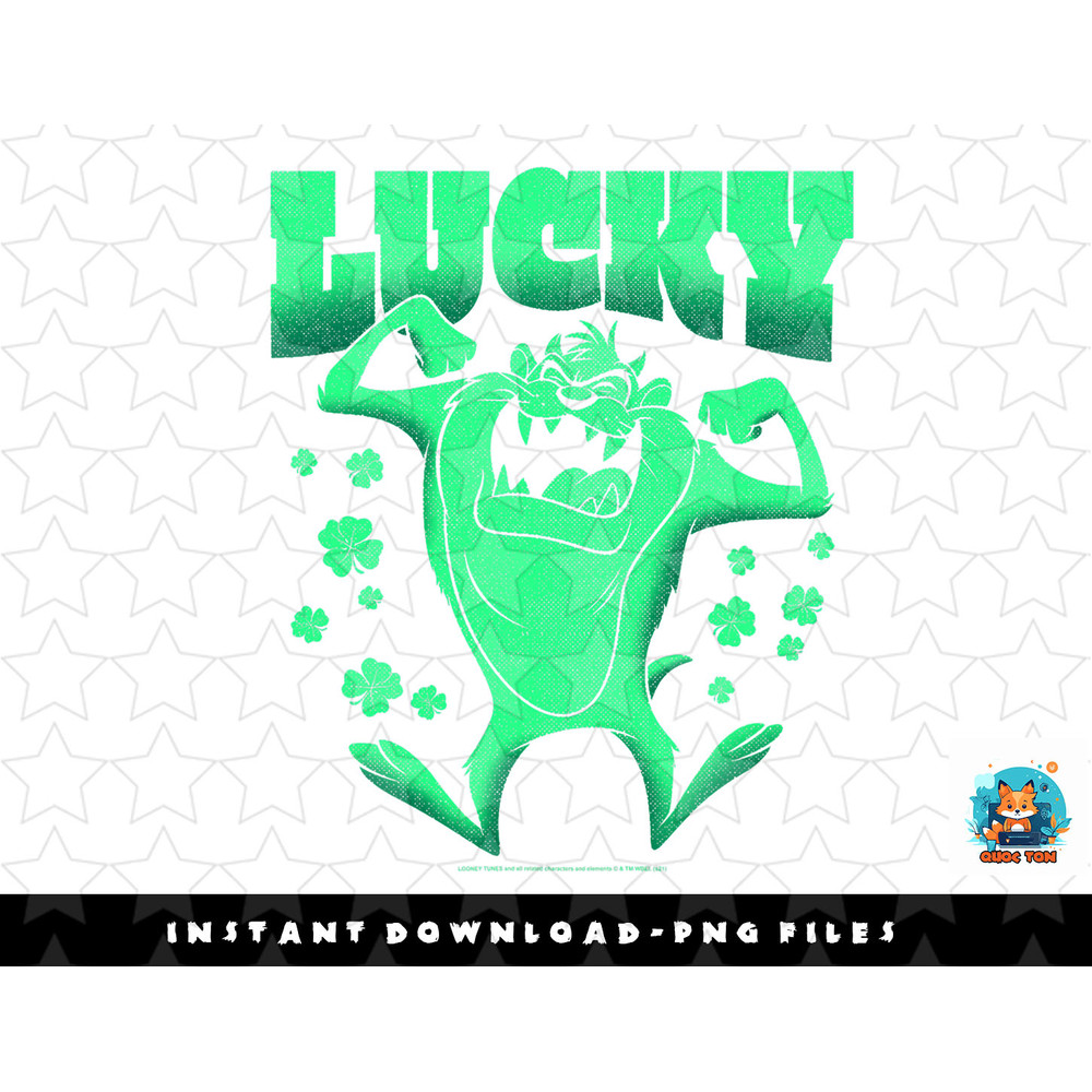 Looney Tunes St. Patricks Day Tasmanian Devil Lucky png, sublimation, digital download.jpg