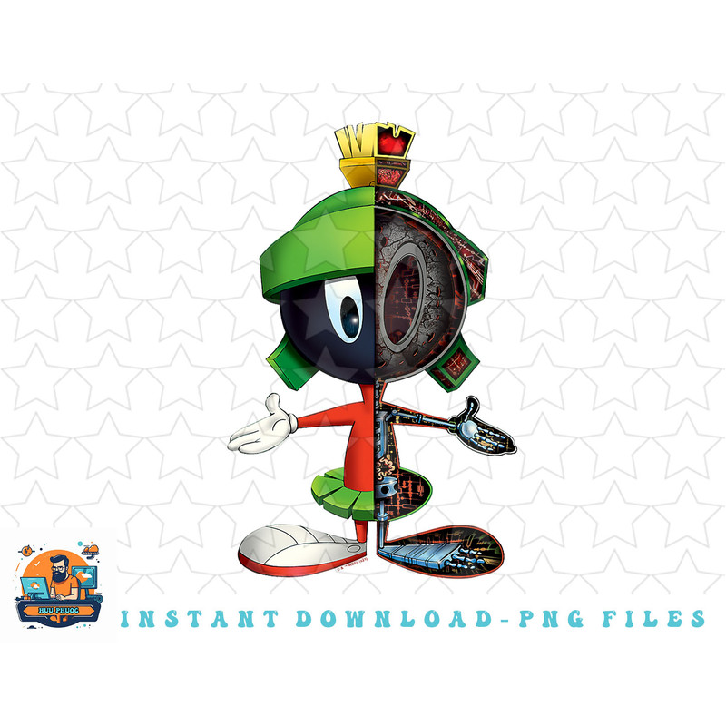 Looney Tunes Marvin Martian Half Skeleton png, sublimation, digital download.jpg
