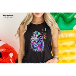 Floral Lion Tank top, Cute Shirts for Women, Lion Shirt, Lion Flower Shirt, Leo Shirt, Gift for Her, Animal Lover, Graph