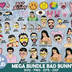 50 files mega bundle bad bunny svg, bad bunny svg