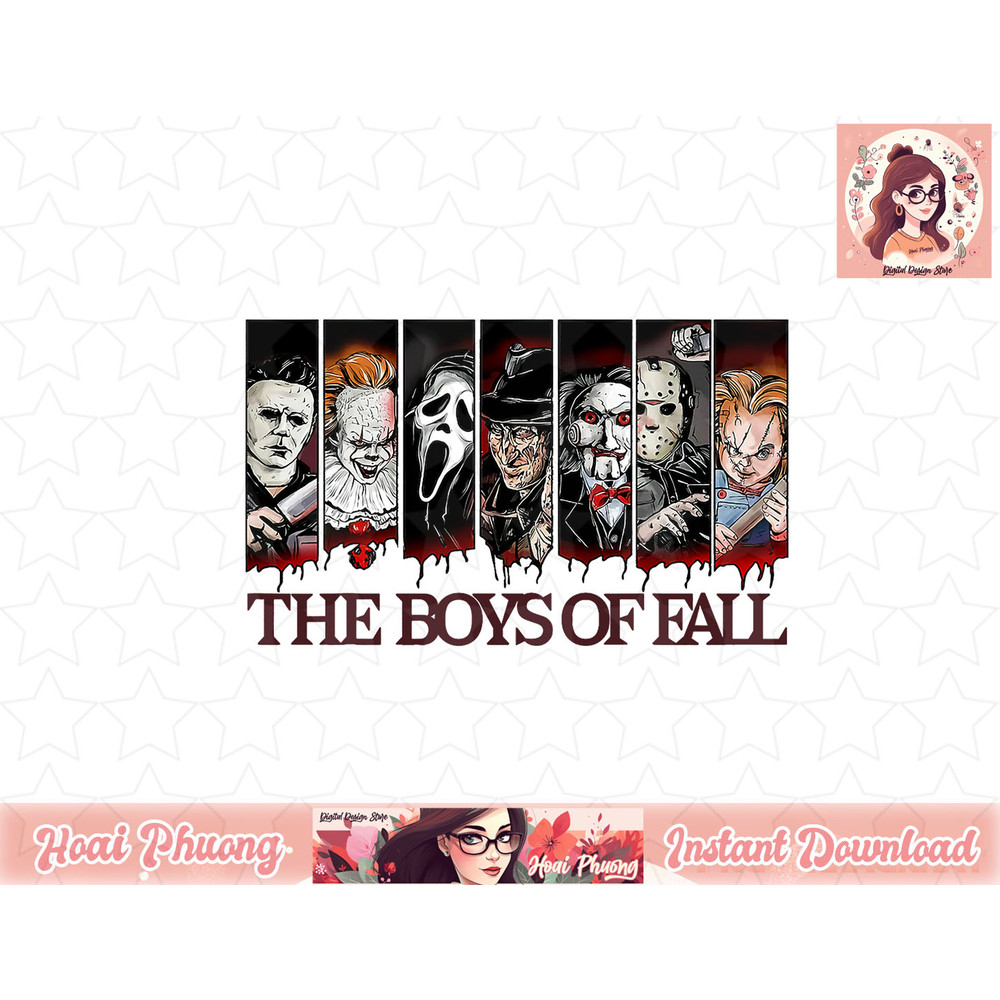 The Boys Of Fall Vintage Scary Horror Movie Halloween Autumn png, instant download.jpg