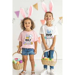 custom easter bunny shirt, personalized easter name shirt, cute bunny shirt, custom easter shirt, custom shirt, easter m
