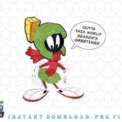 looney tunes marvin seasons greetings christmas png, sublimation, digital download