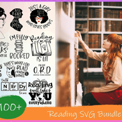 100 reading svg bundle, reading svg, bookworm svg