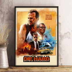 die hard poster, movie poster, film poster, wall art, wall decor, prints, home decor, hardcore hero reloaded