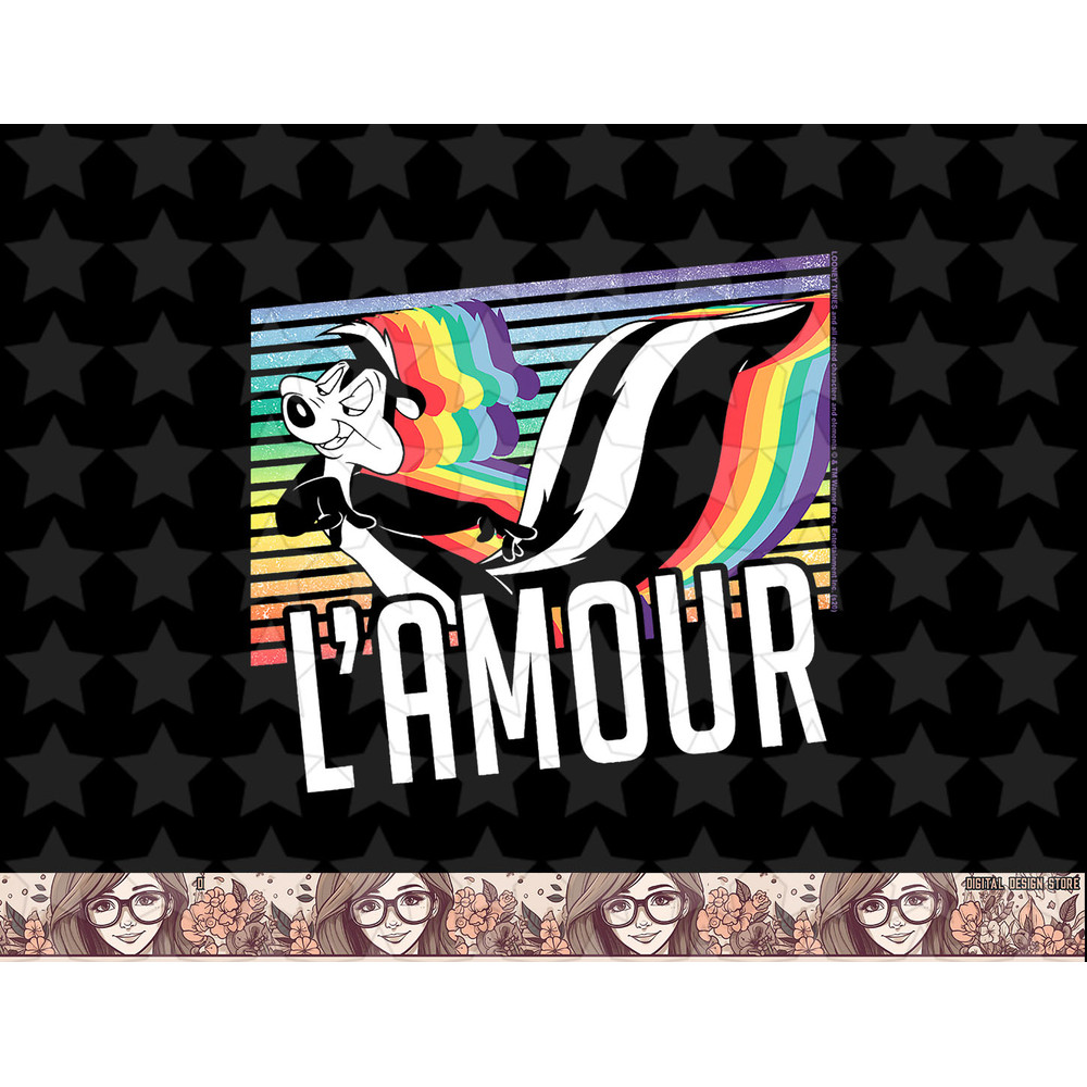 Looney Tunes Pride Pepe Le Pew LAmour png, sublimation, digital download .jpg