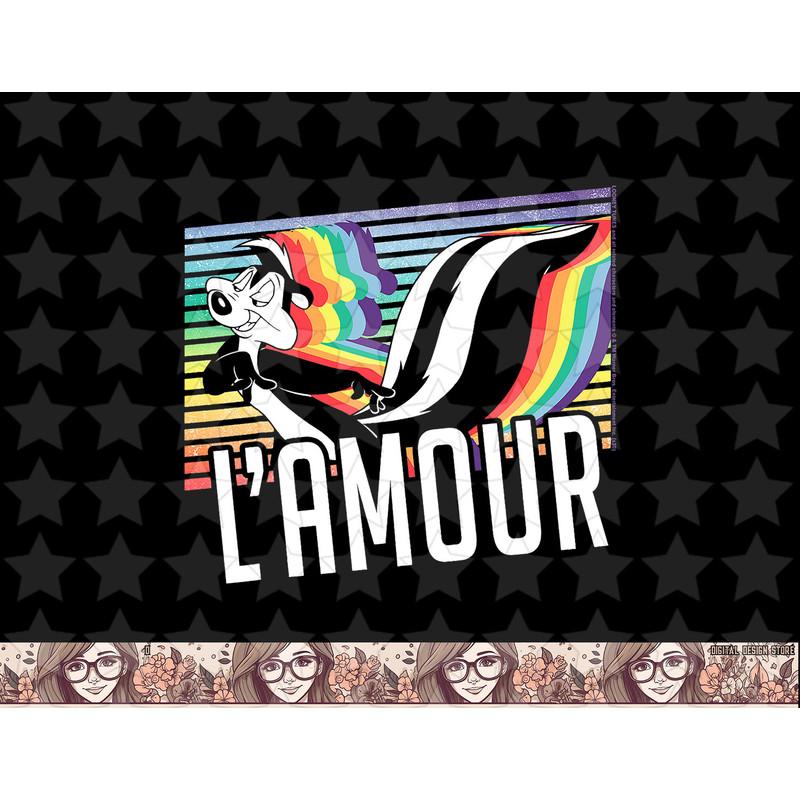 Looney Tunes Pride Pepe Le Pew LAmour png, sublimation, digital download .jpg