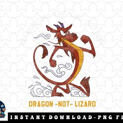 disney mulan mushu awe-inspiring dragon not lizard png, sublimation, digital download
