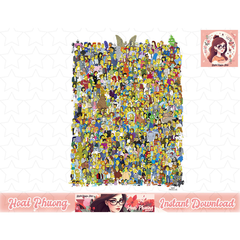 The Simpsons All The Characters png, instant download.jpg