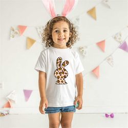 leopard bunny shirt, leopard easter shirt, kids bunny shirt, happy easter shirt, easter gift, easter tshirt, easter matc