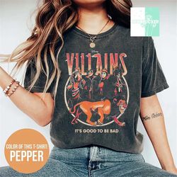 retro disney villains group comfort colors shirt, scar evil queen maleficent hades jafar shirt, walt disney world,disney