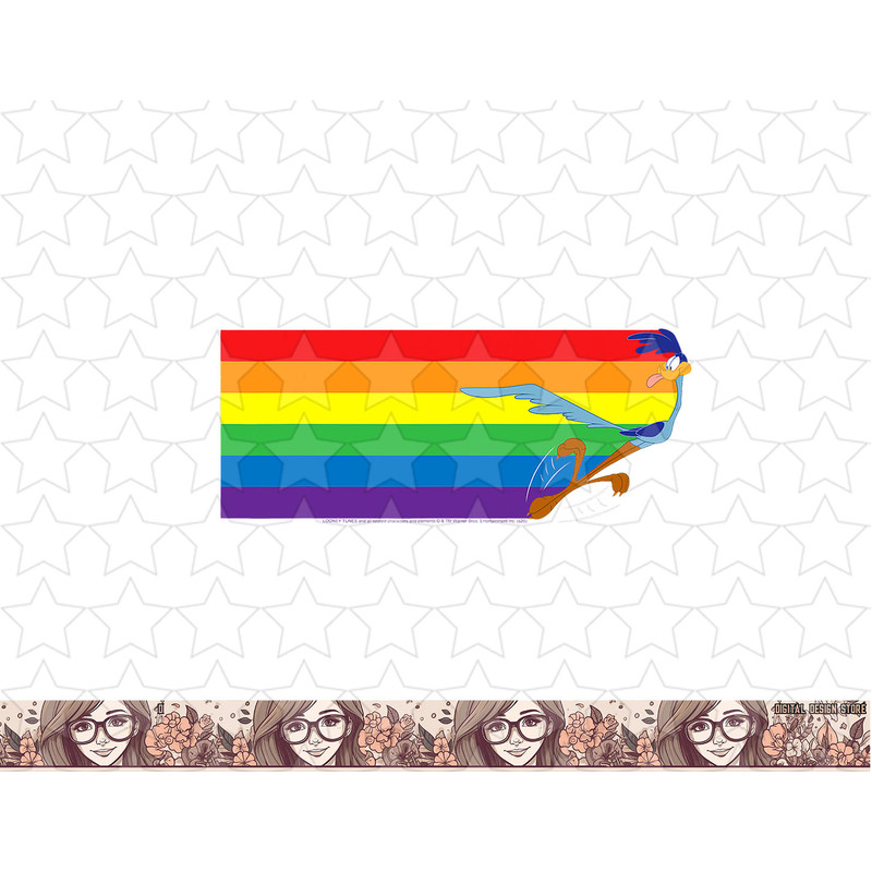 Looney Tunes Pride Road Runner Rainbow png, sublimation, digital download .jpg