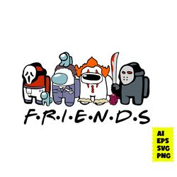 among us halloween svg, among us svg, among us friends svg, ghostface, michael myers, horror movies svg, halloween svg