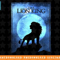 disney the lion king simba night sky silhouette png, sublimation, digital download