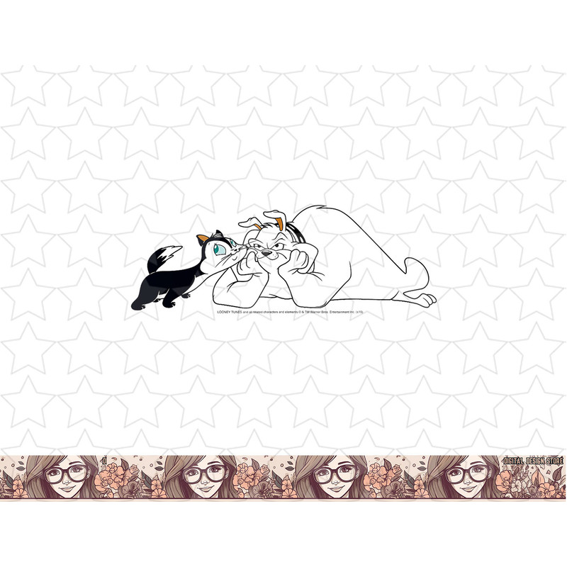 Looney Tunes Pussyfoot And Marc Antony Portrait png, sublimation, digital download .jpg
