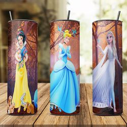 princess disney 20oz skinny tumbler wrap png, princess tumbler png, princess png, princess disney png, elsa clipart