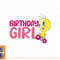 Looney Tunes Tweety Floral Birthday Girl png, sublimation, digital download.jpg