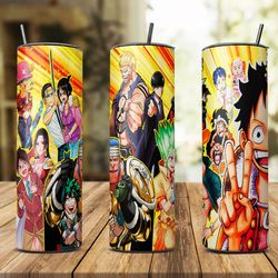 anime heroes tumbler design png, cartoon png, anime heroes tumbler, anime tumbler, one piece tumbler, luffy tumbler subl