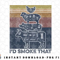 id smoke that beef pork chicken butcher cut funny grilling png, sublimation, digital download