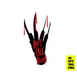 freddy krueger don't fall asleep halloween svg, freddy kruege svg, horror movie svg, halloween svg, ai digital file