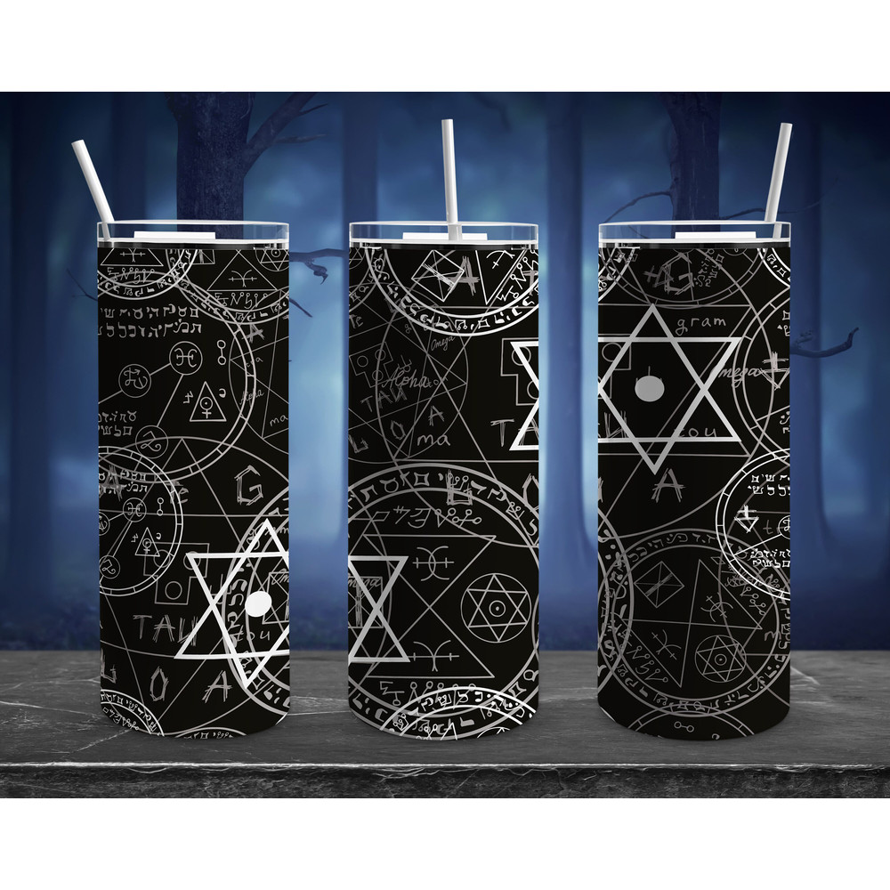 Halloween Pagan Wiccan Tumbler, Halloween Pagan Wiccan Skinny Tumbler.png.png