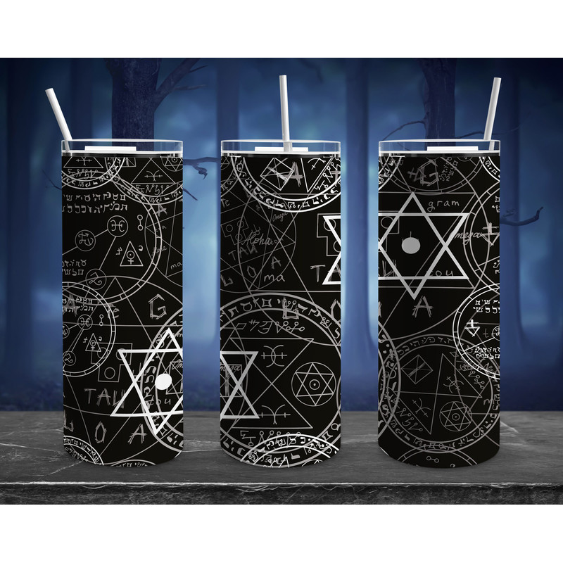 Halloween Pagan Wiccan Tumbler, Halloween Pagan Wiccan Skinny Tumbler.png.png