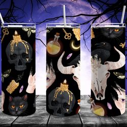 halloween skeletons tumbler, halloween skeletons skinny tumbler