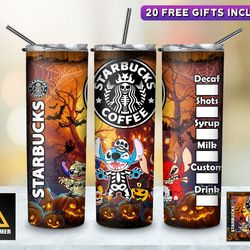 halloween cartoon coffee cup tumbler, straighttapered wrap skinny tumbler, halloween cartoon sublimation skinny tumbler