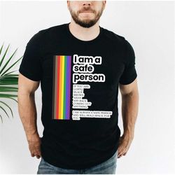 ally shirt, safe person shirt, lgbtq ally t shirt, lgbt t shirt for ally, safe space pride shirt, ally gift, rainbow tsh