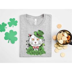 st. patrick's cat shirt, st. patrick's shirt, st. patricks day shirt, shamrock lucky shirt, four leaf clover, shamrock,
