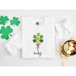 lucky shamrock sweatshirt, st. patricks shirt, shamrock shirt, st. patricks day tee, shamrock shirt, lucky tee, clover s