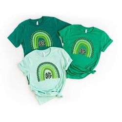 st. patrick's day rainbow shirt, leopard shamrock shirt, lucky shirt, st. patricks shirt, shamrock shirt, st. patricks d