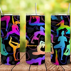 neon yoga tumbler, neon yoga skinny tumbler, neon tumbler