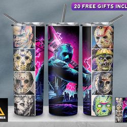 horror character tumbler, straighttapered wrap skinny tumbler, cartoon halloween movie sublimation wrap skinny tumbler