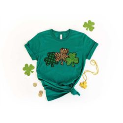 st. patrick's day shamrock shirt, leopard clover, shamrock shirt, st. patricks day tee, shamrock lucky shirt, shamrock,