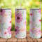 Summer Pink Flowers Tumbler, Summer Pink Flowers Skinny Tumbler.png