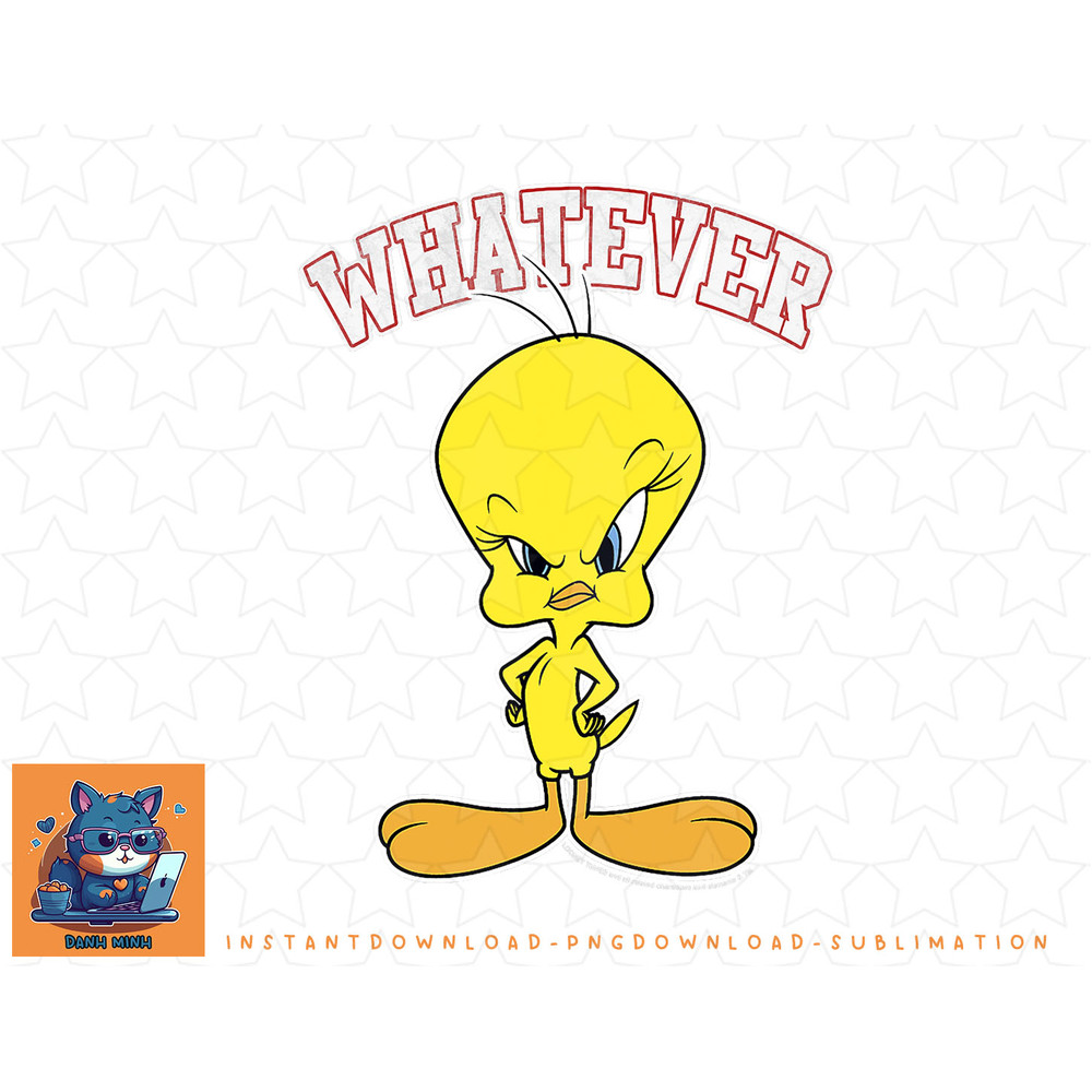 Looney Tunes Tweety Whatever Mad Face png, sublimation, digital download.jpg