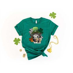 st. patrick's day cow sweatshirt, shamrock shirt, st. patricks day tee, shamrock lucky lips, four leaf clover, shamrock,