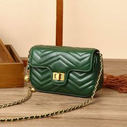 shoulder bag messenger bag new fashion versatile sheepskin women's bag rhombus chain bag