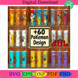 pokemon go 20oz skinny tumbler design, tumbler sublimation designcartoon 20oz, skinny tumbler, straight, tapered templat