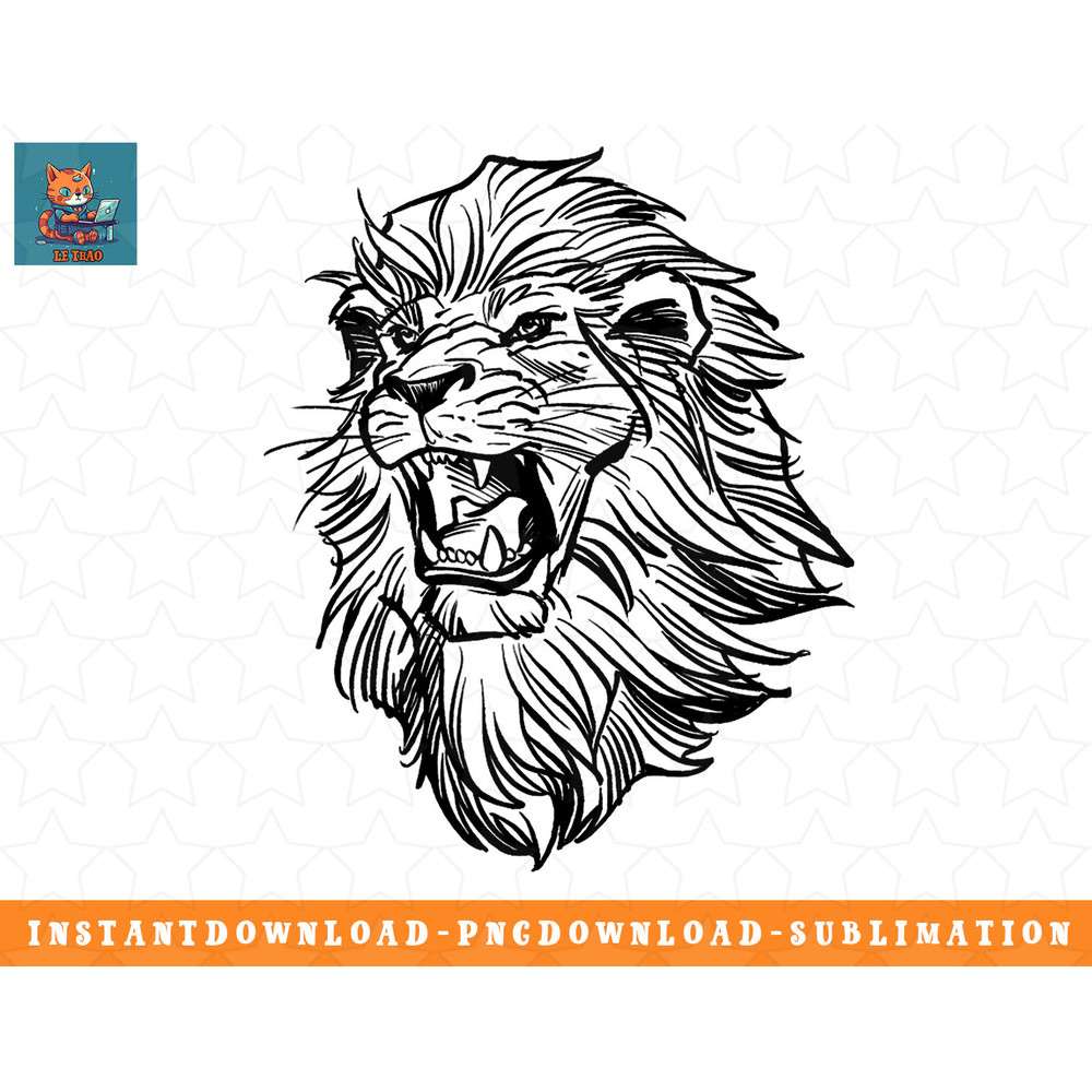 Disney The Lion King Simba Sketch Roar Live Action T-Shirt png, sublimation, digital download.jpg